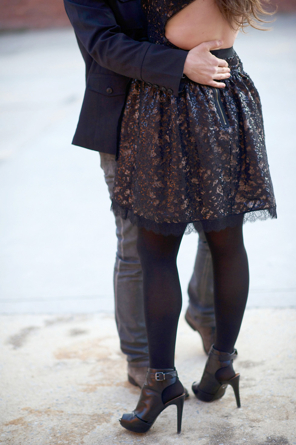 Engagement photos taken in Brooklyn near the Brooklyn Bridge by Brooklyn Wedding Photographer XOANDREA