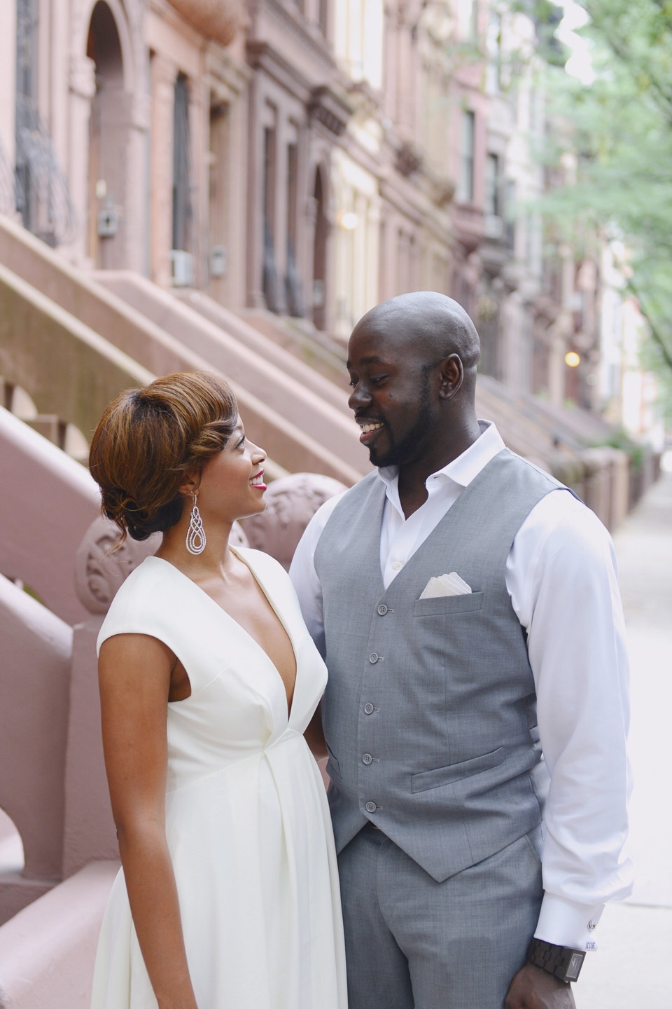 Engagement Photos NYC of Erin and Kwame in Harlem by NYC Wedding Photographer XOANDREA, Couture wedding photography