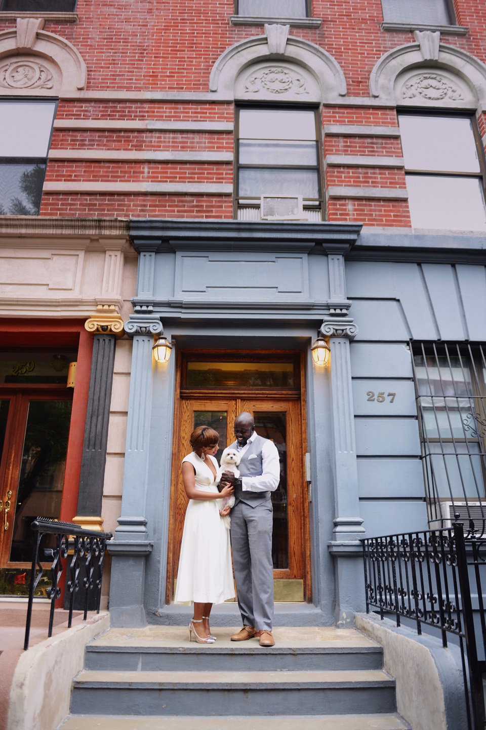 Engagement Photos NYC of Erin and Kwame in Harlem by NYC Wedding Photographer XOANDREA, Couture wedding photography